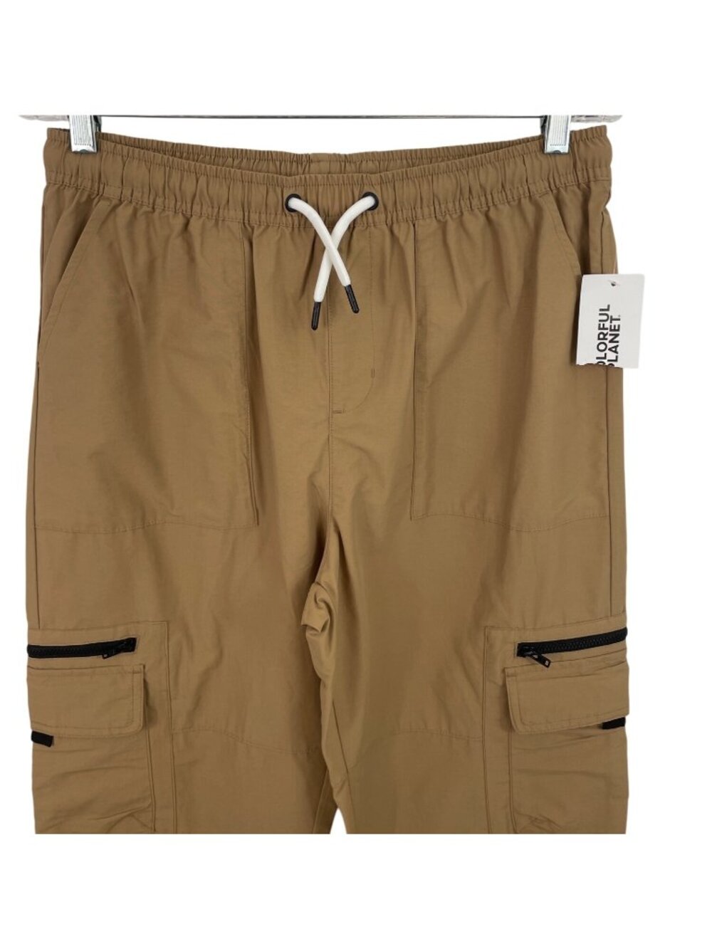Colorful Planet Brown Cargo Pants Elastic Drawstring Waist Joggers Boys XXL - Picture 3 of 8